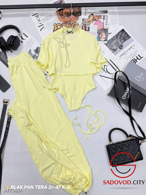 Костюм-двойка с боди и брюками на кулиске - Bruno фото 7