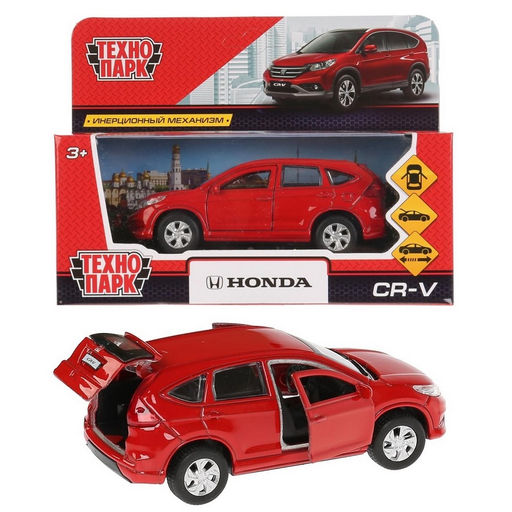 . Модель "Honda CR-V" металл 12 см, двери, багаж, инерц, красный, кор. арт.CR-V-RD