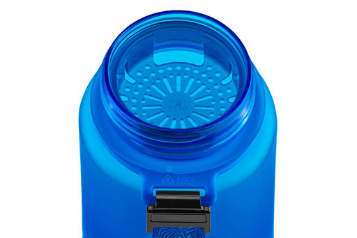 Бутылка для воды 1000 мл 7,8*7,8*28,5 см "Style Matte" с углублениями д/пальцев небесная