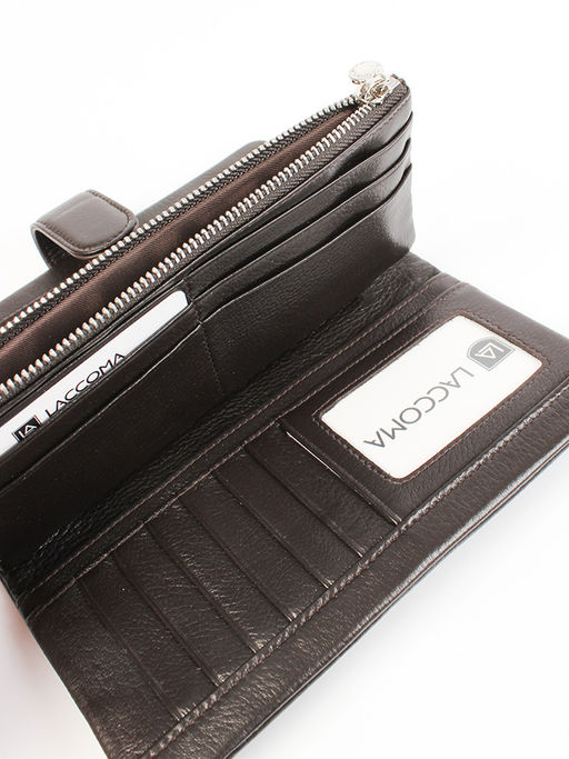 LACCOMA кошелек LA-1090-темно-коричневый натуральная кожа  фото 6