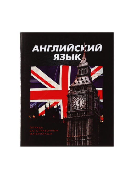 Цена за 10 шт. Тетрадь предметная, 48 листов в клетку, Calligrata «3D. Английский язык», серые листы