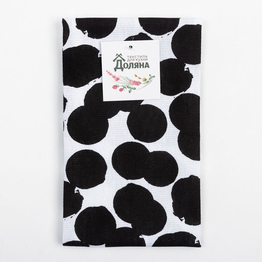 Полотенце кухонное Доляна Горох 35х60 см, 100% хлопок, 160г/м2  фото 12