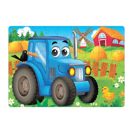 Цена за 2 шт. Пазл детский «Весёлый трактор», 54 элемента