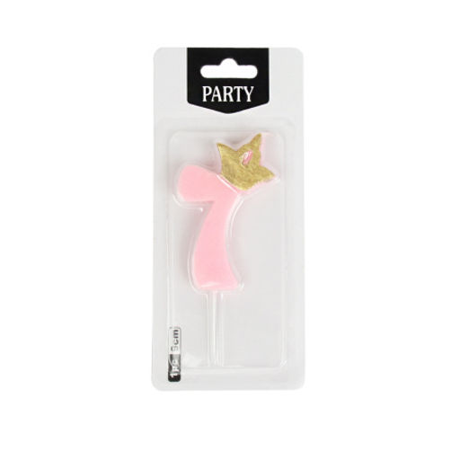 Свеча Цифра корона / KL-5 /уп 12/720/ розовая (0) - Галеонтрейд фото 20