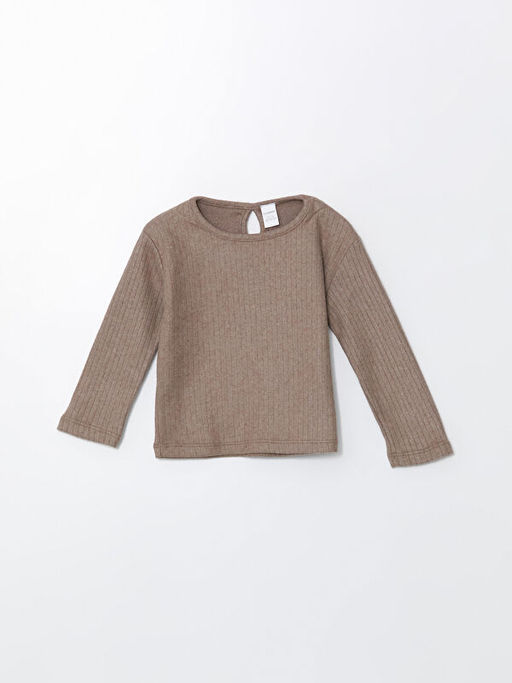 Bisiklet Yaka Basic K?z Bebek Ti??rt ve Pantolon 2li Tak?m - Waikiki фото 2