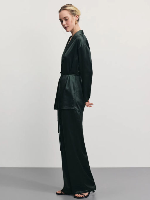 Широкие атласные брюки / Zarina