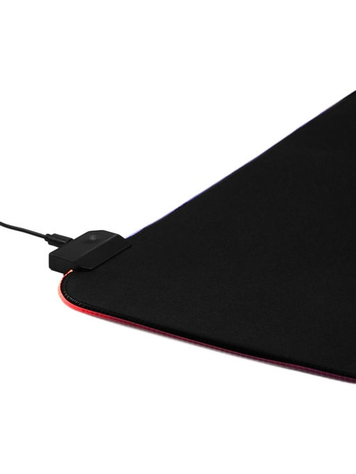 Коврик для компьютерной мыши 30х80х0,3 см, с подсветкой RGB, черный
