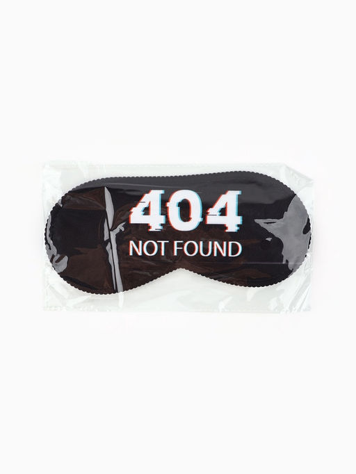 Цена за 2 шт. Маска для сна Not found, 19.3×9.5 см, чёрная