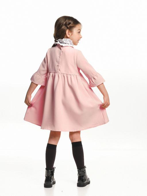 Нарядное платье со сьемным воротником UD 6224 крем-роз - Mini maxi фото 2