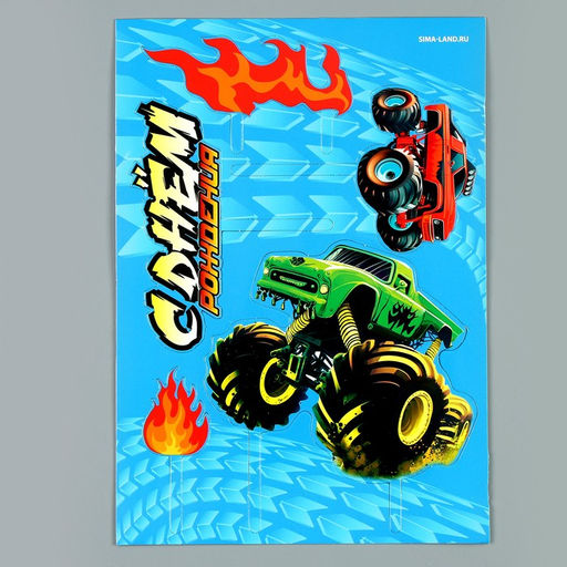 Украшение для торта С днём рождения, тачки - Страна карнавалия фото 2