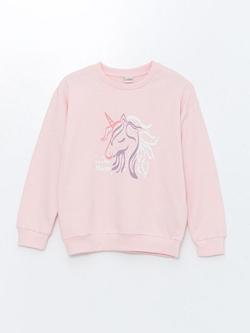 Bisiklet Yaka K?z ?ocuk Sweatshirt