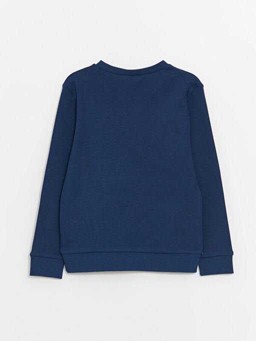 Bisiklet Yaka Bask?l? Uzun Kollu Erkek ?ocuk Ti??rt - Waikiki фото 3