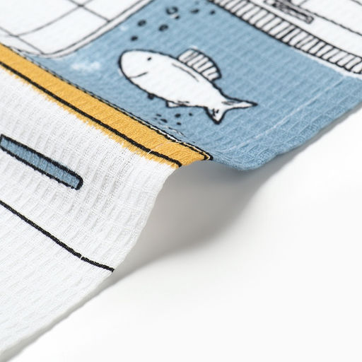 Набор кухонных полотенец Доляна «Котик на кухне» 35×60 см-2 шт., 100% хл