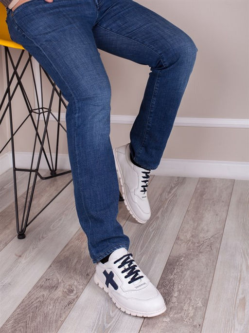 Мега модные мужские кроссовки/ Белые кеды 1011-53-00 Белый - Piniolo фото 3