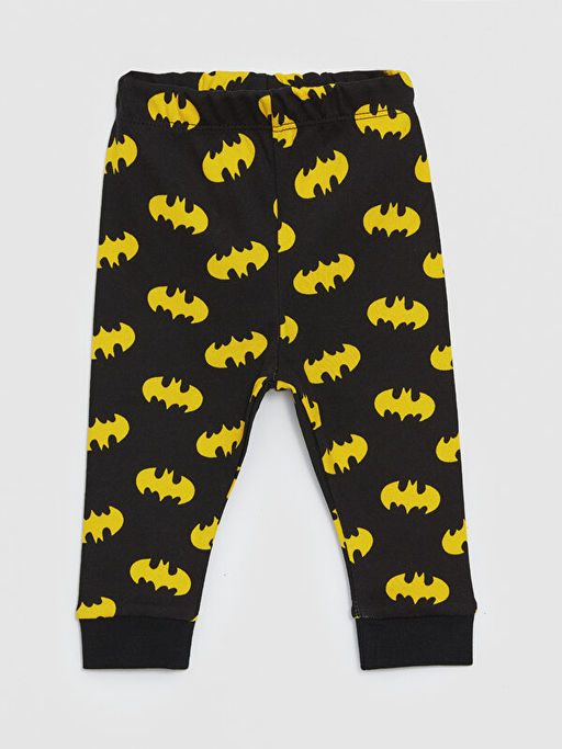 Bisiklet Yaka Uzun Kollu Batman Bask?l? Erkek Bebek Pijama Tak?m? - Waikiki фото 3