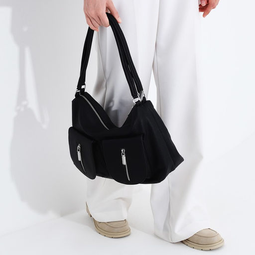 Сумка-тоут на молнии, 3 наружных кармана, цвет чёрный - Simaland фото 8