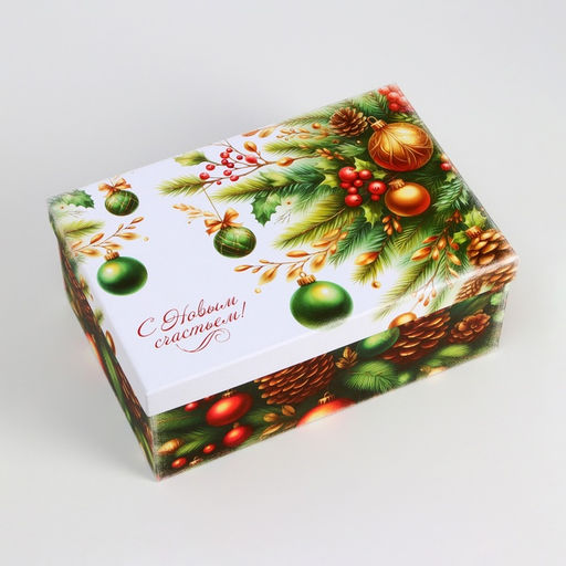 Набор подарочных новогодних коробок 10 в 1 «Ёлочные игрушки», 32.5×20×12.5 - 12×7×4 см