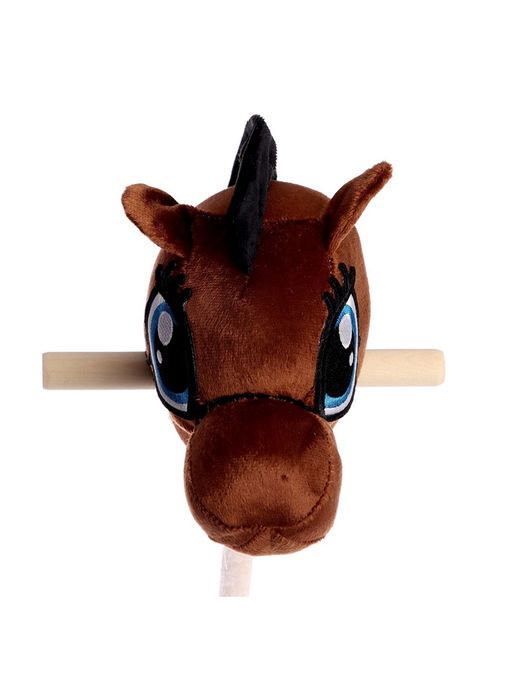 Мягкая игрушка Конь - скакун на палке, МИКС