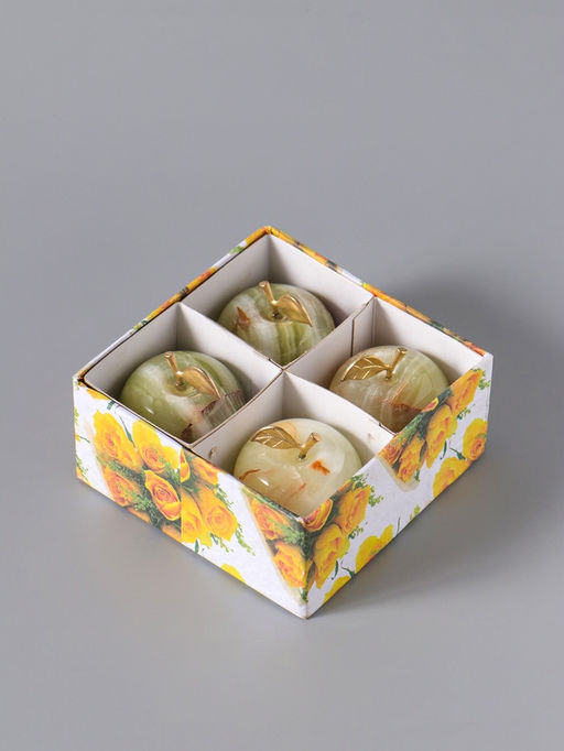 Набор фигурок 4 шт. «Яблоко», 5 см, оникс