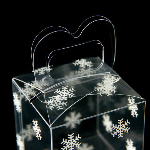 Цена за 5 шт. Складная коробка из PVC 5 x 5 x 5 см Снежинки - UPAK LAND фото 6