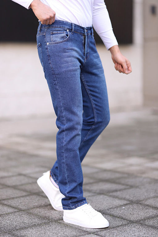 Orta Mavi-5001 Erkek Regular Jeans TMNSS25JE00001 - Trendyolmilla фото 2