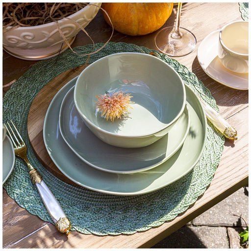 Цена за 4 шт. ТАРЕЛКА ОБЕДЕННАЯ LEFARD TRENDY 25 СМ ЗЕЛЕНАЯ  фото 3