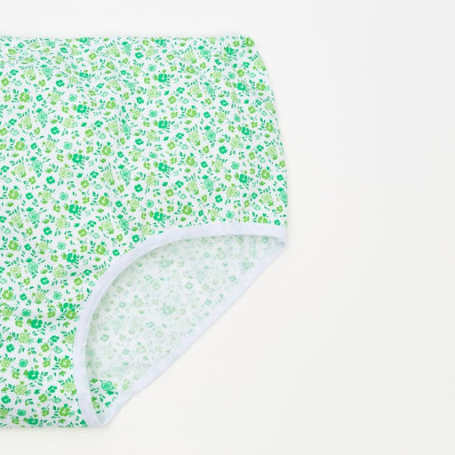 Трусы женские слипы, цвет зелёный/белый, размер 56