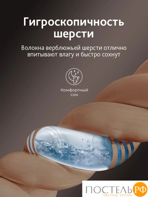 Одеяло зимнее CASSIA КАРАВАН микрофибра/вербл.шерсть  фото 5