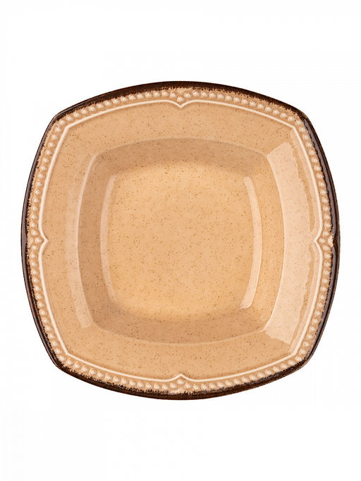 Тарелка суповая D22, 450мл персиковый фарфор