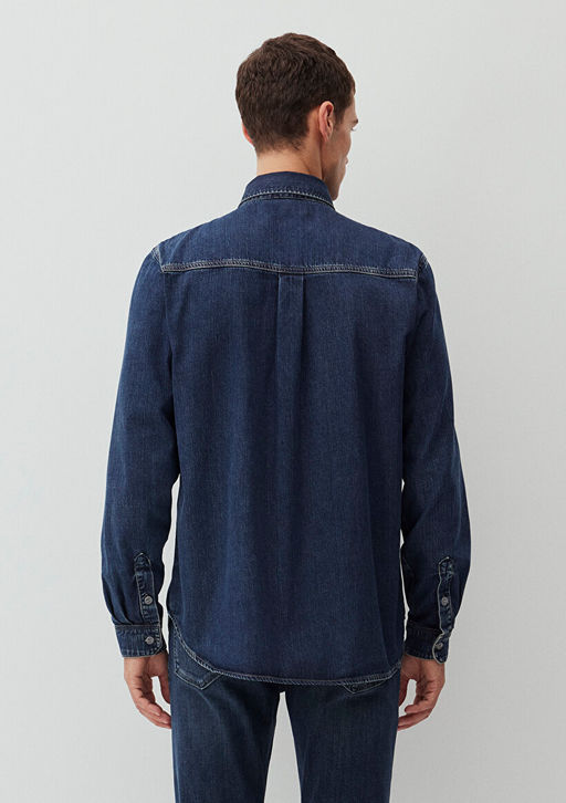 Barry Mavi Edition Koyu Mavi Jean Gomlek  фото 5