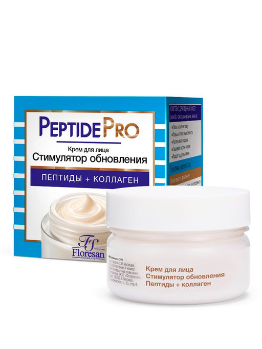 Ф-383 Крем для лица ночной стимулятор обновления пептиды+коллаген 75мл/12 новинка