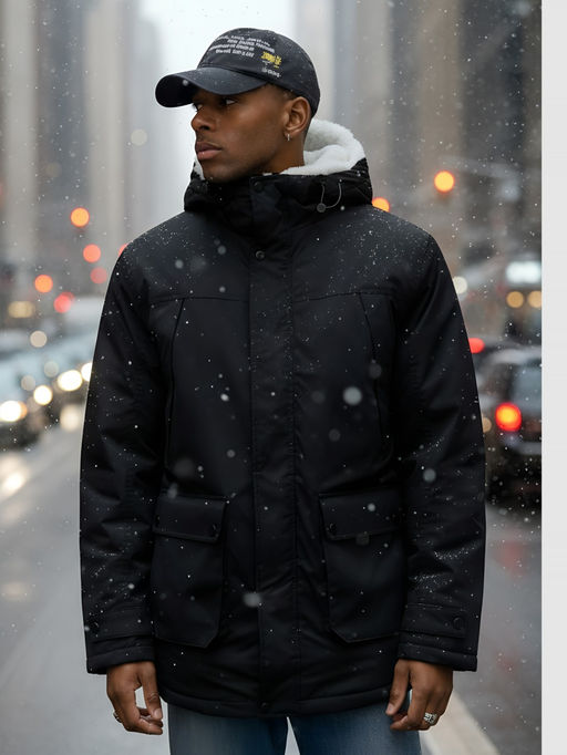 Парка мужская зимняя удлиненная с мехом хаки цвета 8753Ch - Mtforce фото 18