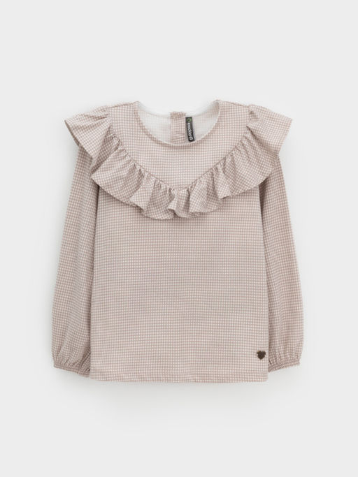 КР 302177/бежевый,гусиная лапка к625, блузка