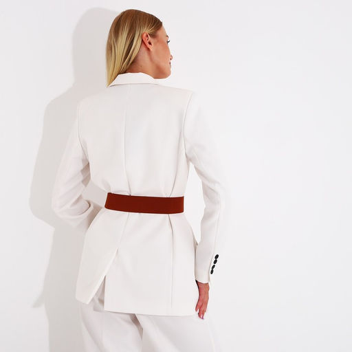 Ремень женский, ширина 5 см, на резинке, пряжка металл, цвет рыжий - Simaland фото 7