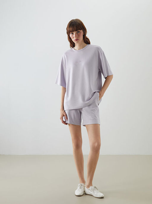 Bisiklet Yaka Oversize Kad?n Ti??rt