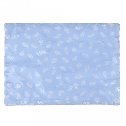 Наперник пуходержащий 50х35см Перышко на голубом, тик смесовый 135г/м2 (хлопок 80%, полиэстер 20%), на молнии, упаковка на картоне, Домашняя мода (Россия)  фото 4