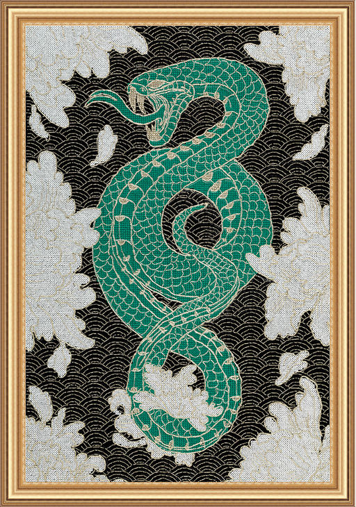 Набор для вышивания PANNA Золотая серия F-7487 Восточная змея 28 х 41.5 см