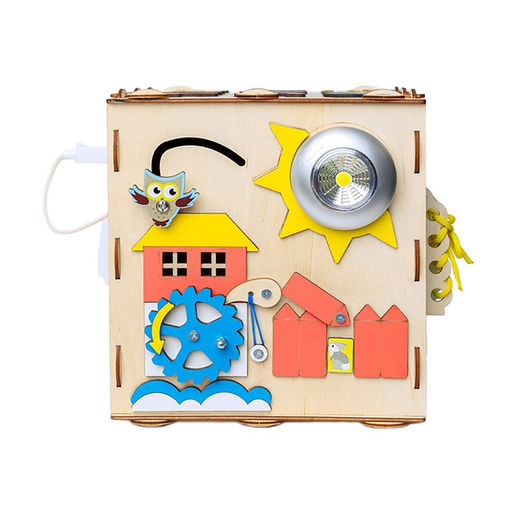 Бизиборд "Кубик" 24х24х24