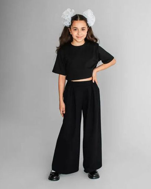 Брюки со складками Зита, цвет Черный, 78%х/б, 16%ПЭ, 6%лайкра - 5+ фото 2