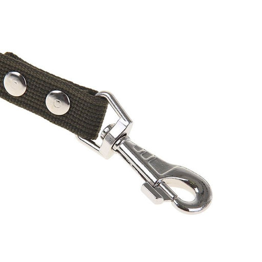 Поводок брезентовый 7 м х 2,5 см, тёмно-зелёный - Пижон фото 2