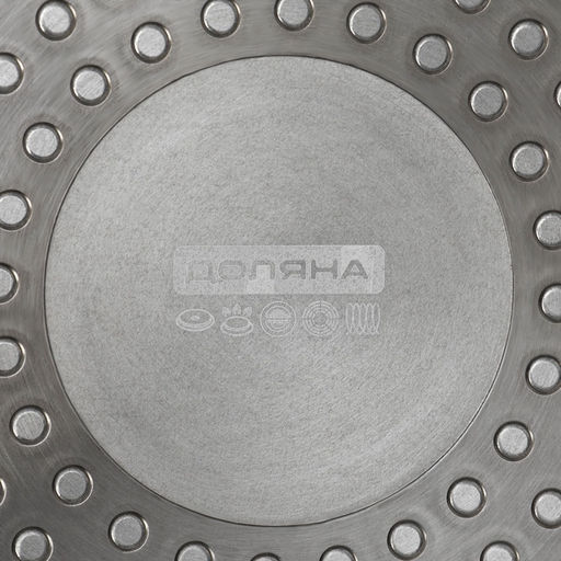 Сковорода Доляна Первый дом, d=28 см, h=8 см, кованый алюминий, индукция, чёрная фото 8