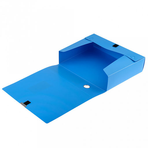 Папка-органайзер (короб) "Архивная" А4 23,4х31,5х7,5см, пластик, на липучке, цвет голубой (Китай)