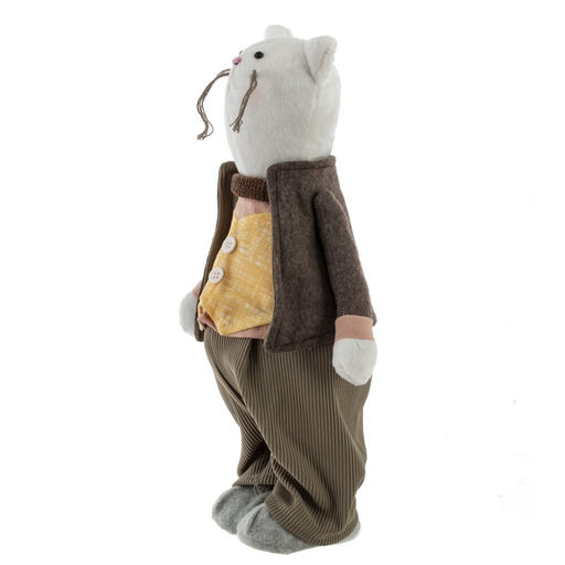 Игрушка набивная "Кот/Кошка", L16 W10 H33 см, 2в.