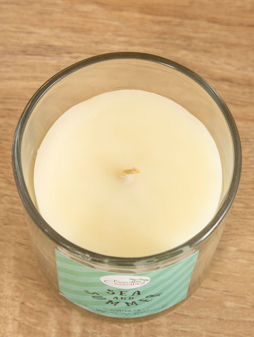 Свеча с кристаллом внутри Sea and Summer Citronella, 120 г, соевый воск, цитронелла