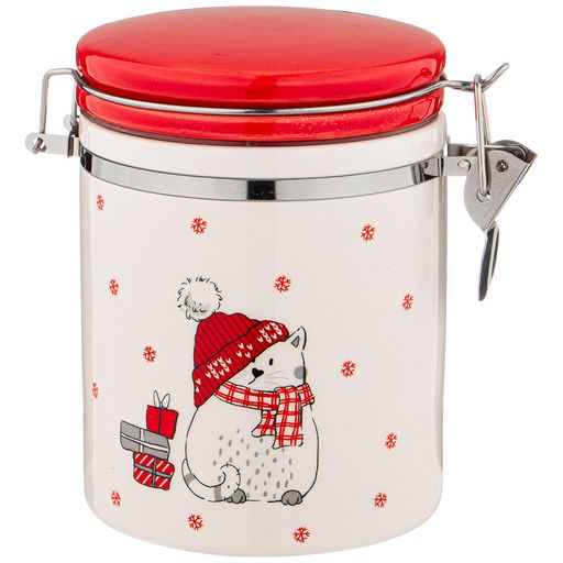 БАНКА ДЛЯ СЫПУЧИХ ПРОДУКТОВ С КЛИПСОЙ КОЛЛЕКЦИЯ CHRISTMAS GIFT 14.1X10.2X14.2 СМ