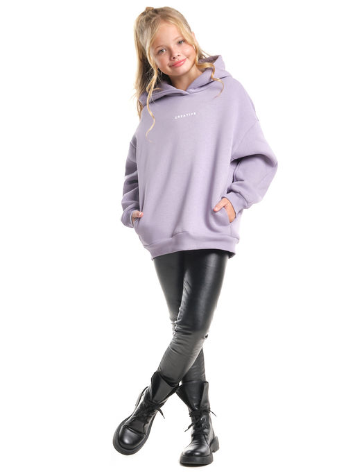 Худи для девочки оверсайз одежда подростковая с принтом 22-7317 мята - Mini maxi фото 11