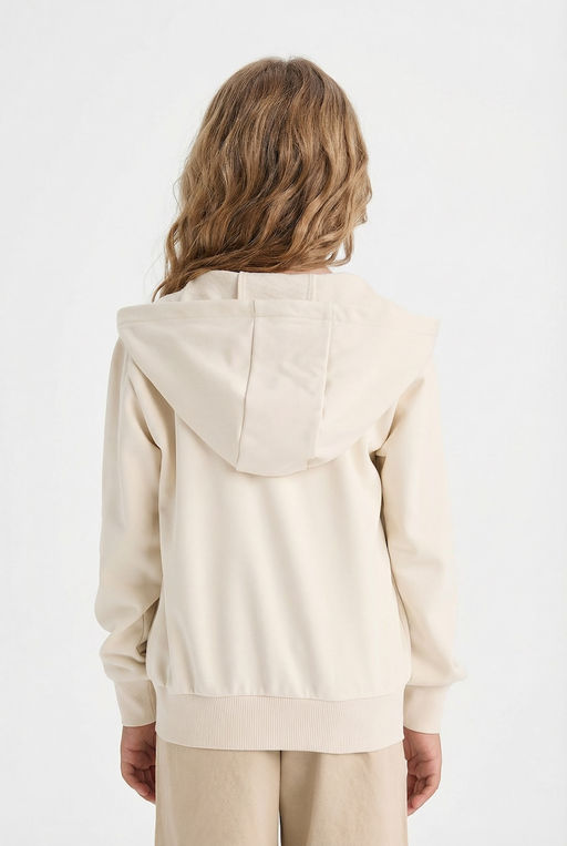 Regular F_t Basic Kap__onlu Fermuarl_ Sweatshirt K_z _ocuk - Defacto фото 5