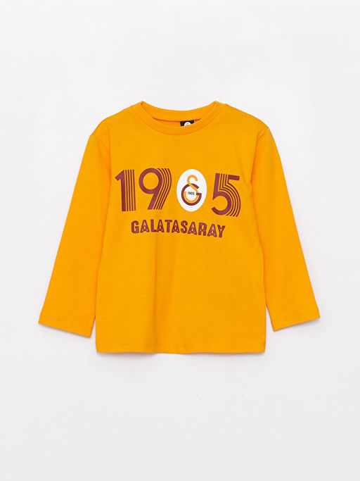 Bisiklet Yaka Galatasaray Bask?l? Erkek Bebek Sweatshirt ve E?ofman Alt? Tak?m - Waikiki фото 2