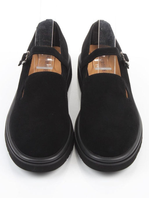 06-DLG05-3 BLACK Туфли женские (натуральная замша)