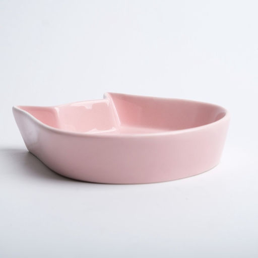 Миска керамическая Голова кота 200 мл - 15133 см, розовая - Пижон фото 5